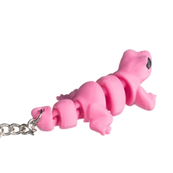 Jaszczurka różowa - brelok do kluczy